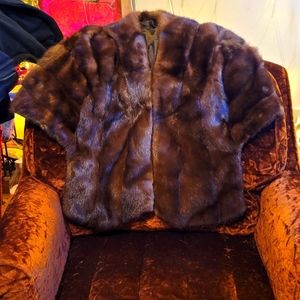 Female mink fur coat os